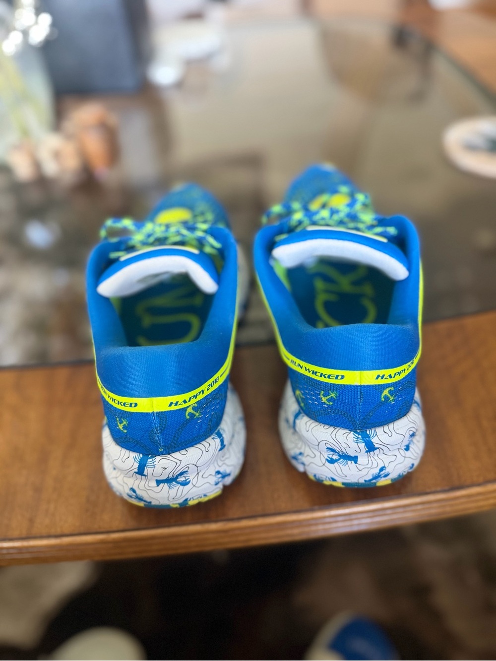 Brooks Women's Running Shoes - Bright Blue & Neon Yellow - Picture 3 of 5